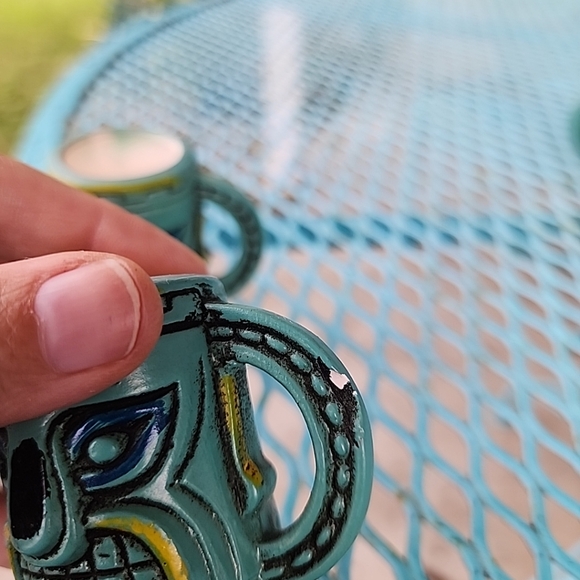 Quon-Quon Tiki Vintage Ceramic 7 Piece Rum Decanter & Shot Mugs - Picture 15 of 16